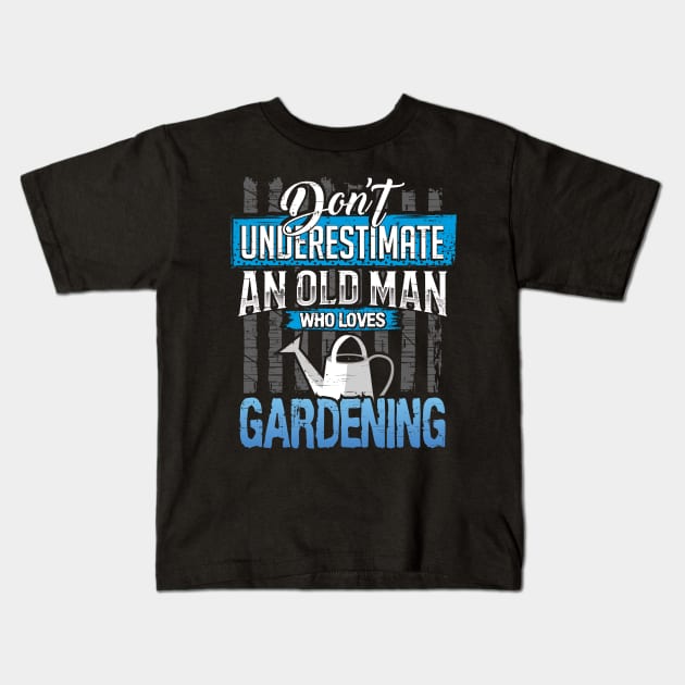 Gardening Grandpa Kids T-Shirt by TheBestHumorApparel